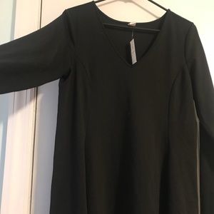 Black a-line long sleeved dress!